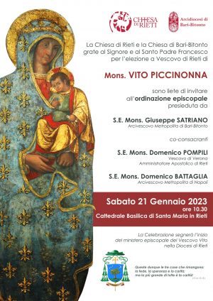 Ordinazione episcopale di mons Vito Piccinonna / Locandina
